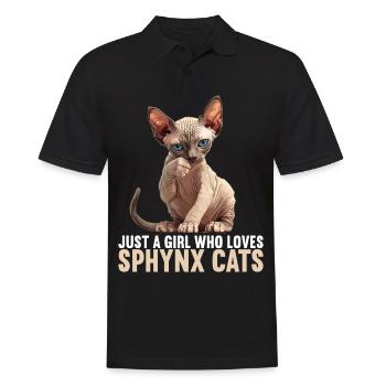 Sphynx Kätzchen Sphynx Katze - Männer Poloshirt - Schwarz - Vorne - Kai (181cm)