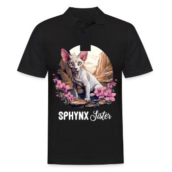 Sphynx Kätzchen Sphynx Katze - Männer Poloshirt - Schwarz - Vorne - Kai (181cm)