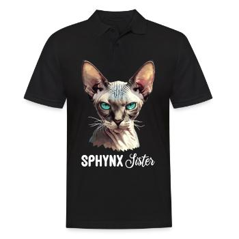 Sphynx Kitten Sphynx Cat - Men's Polo Shirt - black - Front - Kai (181cm)