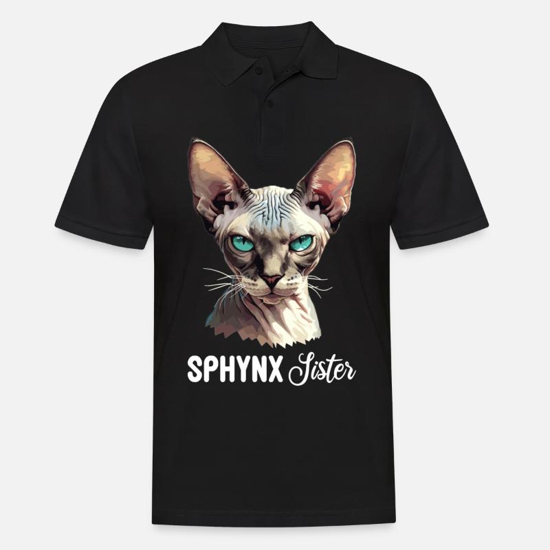 Sphynx Kätzchen Sphynx Katze - Männer Poloshirt - Schwarz