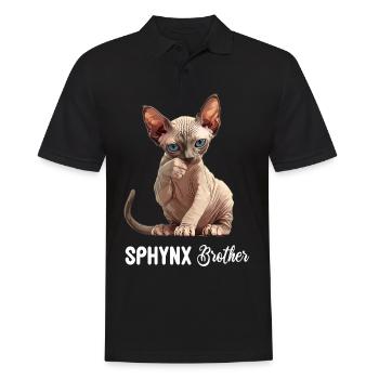 Sphynx Kätzchen Sphynx Katze - Männer Poloshirt - Schwarz - Vorne - Kai (181cm)