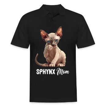 Sphynx Kitten Sphynx Cat - Men's Polo Shirt - black - Front - Kai (181cm)