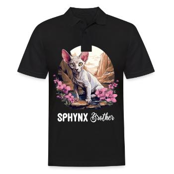Sphynx Kätzchen Sphynx Katze - Männer Poloshirt - Schwarz - Vorne - Kai (181cm)