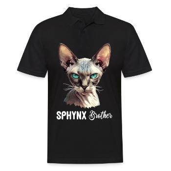 Sphynx Kitten Sphynx Cat - Men's Polo Shirt - black - Front - Kai (181cm)