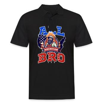 4th Of July BBQ All American Bro - Men's Polo Shirt - black - Front - Kai (181cm)