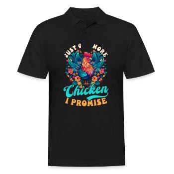 Éleveur de poulets Un poulet de plus - Polo Homme - noir - Devant - Kai (181cm)
