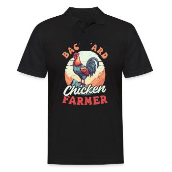 Éleveur de poulets Éleveur de poulets d’arrière-cour - Polo Homme - noir - Devant - Kai (181cm)