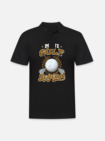 Minigolf-Legende - Männer Poloshirt - Schwarz