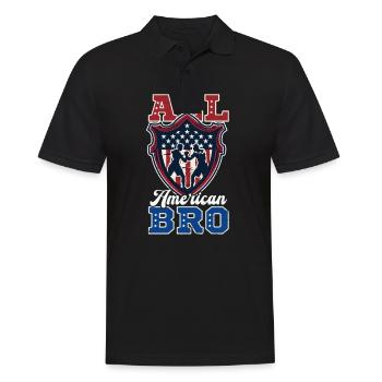 Boxen All American Bro - Männer Poloshirt - Schwarz - Vorne - Kai (181cm)