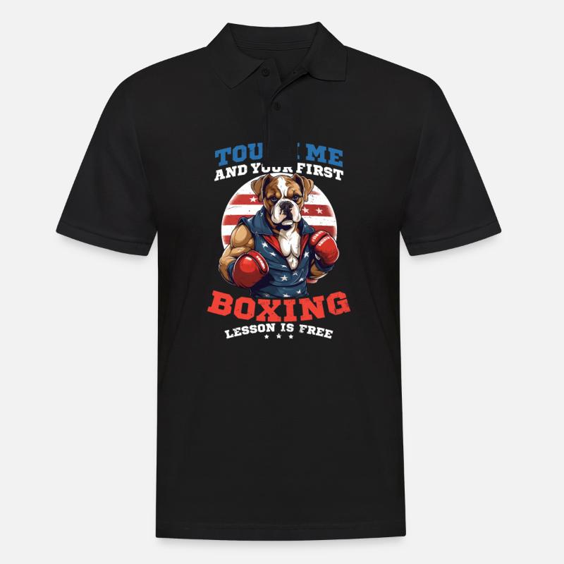 Boxe Boxe Leçon - Polo Homme - noir