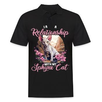 Sphynx Kätzchen Sphynx Katze - Männer Poloshirt - Schwarz - Vorne - Kai (181cm)