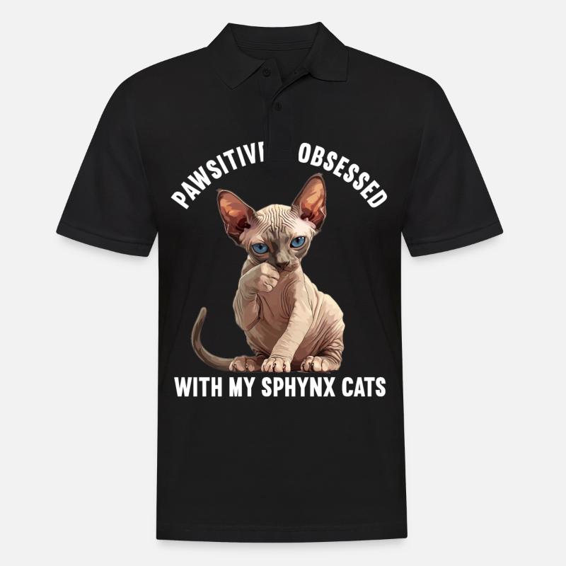 Chaton Sphynx Chat Sphynx - Polo Homme - noir