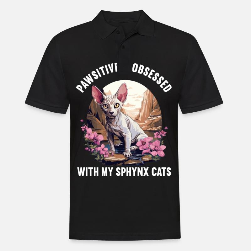Sphynx Kätzchen Sphynx Katze - Männer Poloshirt - Schwarz
