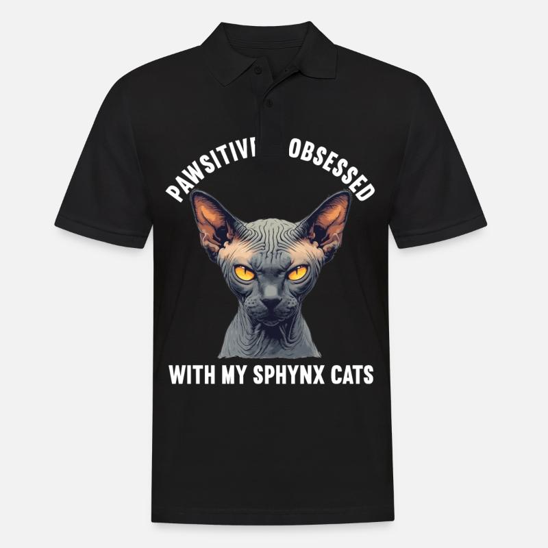 Chaton Sphynx Chat Sphynx - Polo Homme - noir