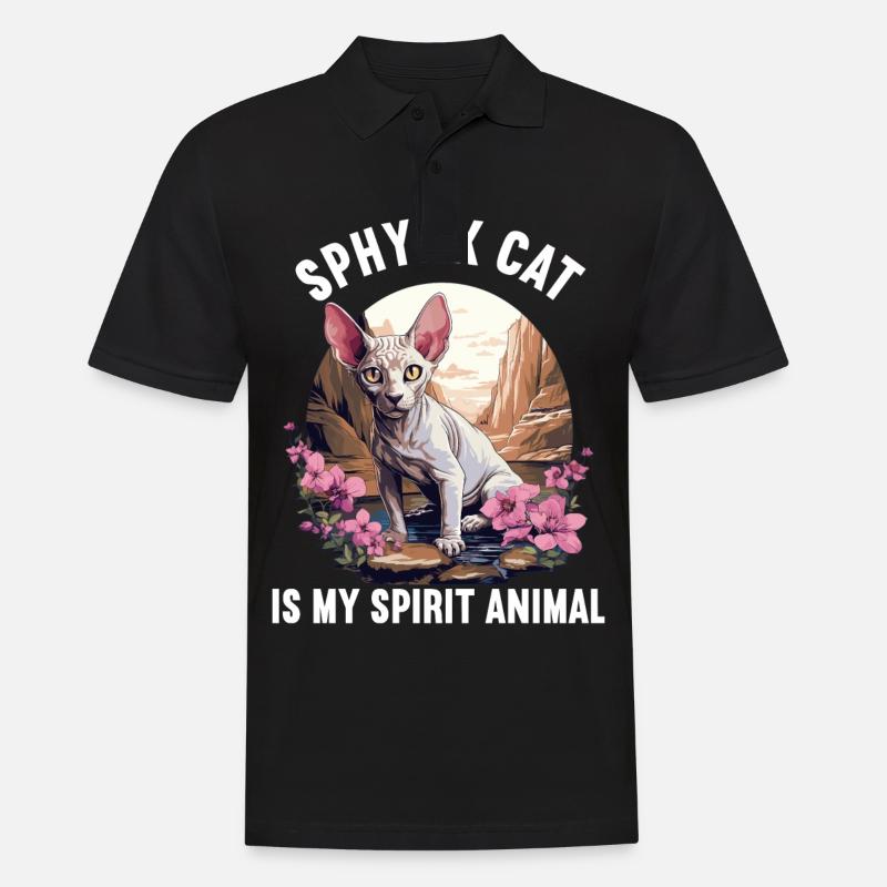 Sphynx Kätzchen Sphynx Katze - Männer Poloshirt - Schwarz