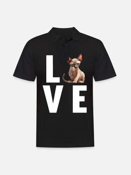 Sphynx Kitten Sphynx Cat - Men's Polo Shirt - black