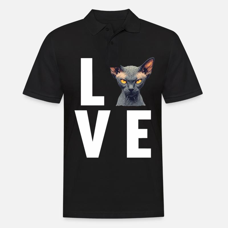 Sphynx Kätzchen Sphynx Katze - Männer Poloshirt - Schwarz