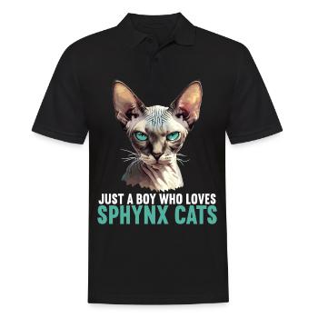 Sphynx Kätzchen Sphynx Katze - Männer Poloshirt - Schwarz - Vorne - Kai (181cm)