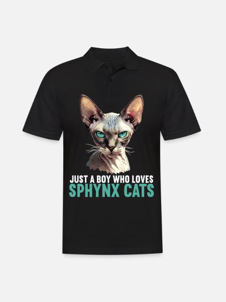 Sphynx Kitten Sphynx Cat - Men's Polo Shirt - black