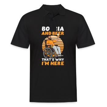Boccia Player Boccia And Beer Why Here - Men's Polo Shirt - black - Front - Kai (181cm)