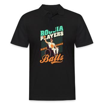Joueur de boccia Les joueurs de boccia ont de plus grosses balles - Polo Homme - noir - Devant - Kai (181cm)