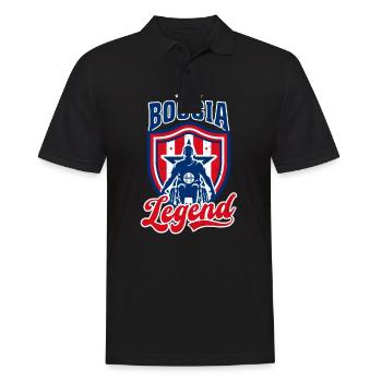 Boccia Player American Boccia Legend - Men's Polo Shirt - black - Front - Kai (181cm)