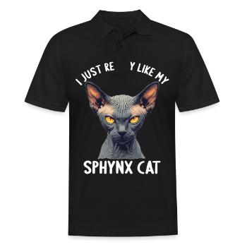 Sphynx Kätzchen Sphynx Katze - Männer Poloshirt - Schwarz - Vorne - Kai (181cm)