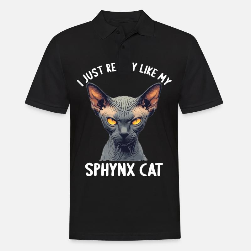 Sphynx Kätzchen Sphynx Katze - Männer Poloshirt - Schwarz