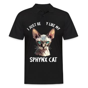 Sphynx Kätzchen Sphynx Katze - Männer Poloshirt - Schwarz - Vorne - Kai (181cm)
