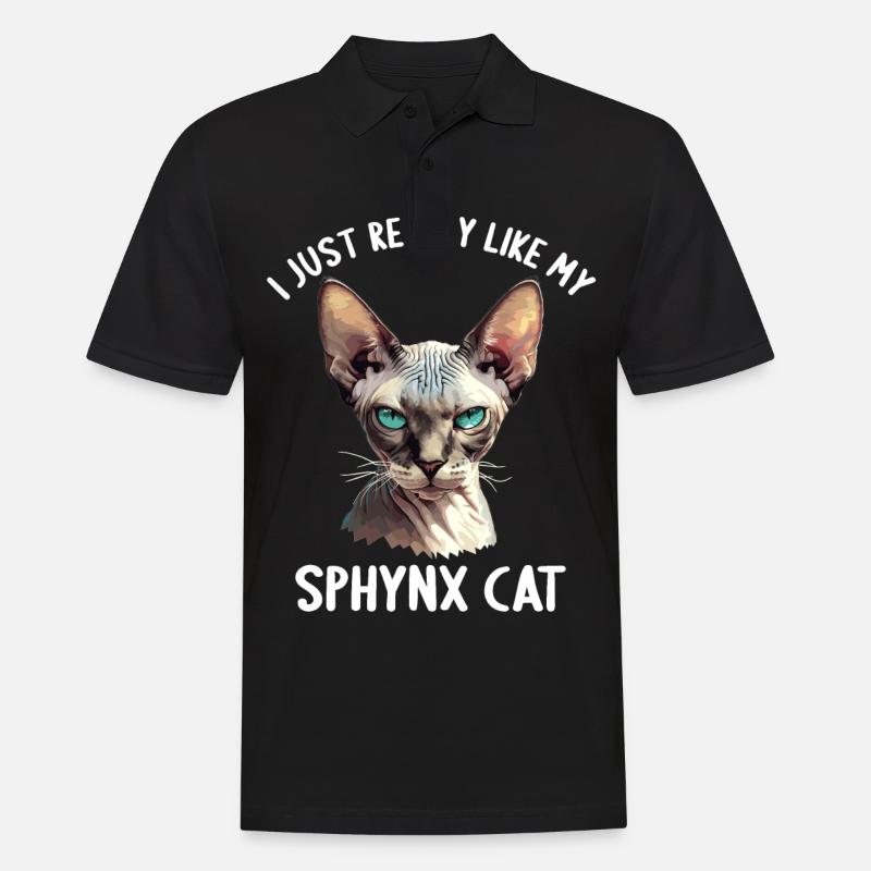 Sphynx Kätzchen Sphynx Katze - Männer Poloshirt - Schwarz
