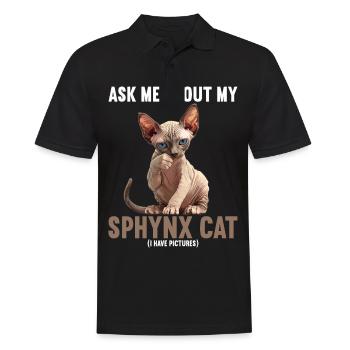 Sphynx Kätzchen Sphynx Katze - Männer Poloshirt - Schwarz - Vorne - Kai (181cm)