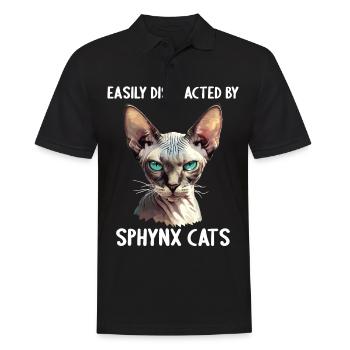 Sphynx Kätzchen Sphynx Katze - Männer Poloshirt - Schwarz - Vorne - Kai (181cm)