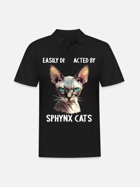 Sphynx Kitten Sphynx Cat - Men's Polo Shirt - black