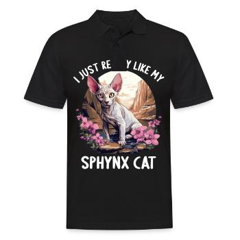 Sphynx Kätzchen Sphynx Katze - Männer Poloshirt - Schwarz - Vorne - Kai (181cm)