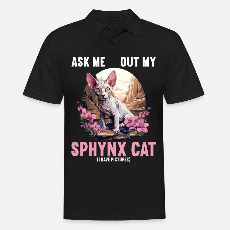 Sphynx Kätzchen Sphynx Katze - Männer Poloshirt - Schwarz
