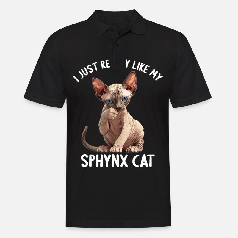 Sphynx Kätzchen Sphynx Katze - Männer Poloshirt - Schwarz