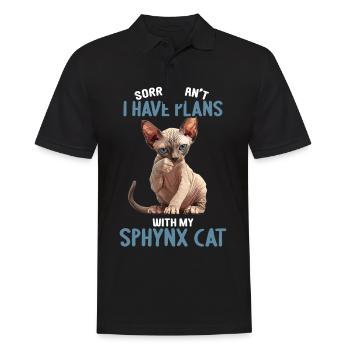 Sphynx Kätzchen Sphynx Katze - Männer Poloshirt - Schwarz - Vorne - Kai (181cm)