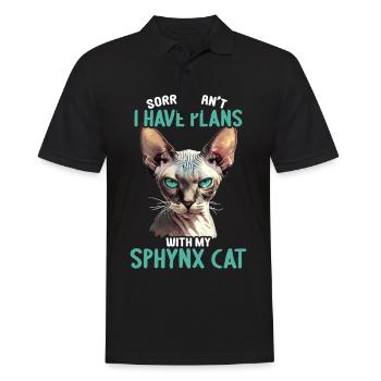 Sphynx Kitten Sphynx Cat - Men's Polo Shirt - black - Front - Kai (181cm)