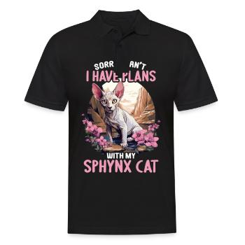 Sphynx Kätzchen Sphynx Katze - Männer Poloshirt - Schwarz - Vorne - Kai (181cm)