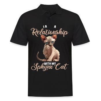 Sphynx Kätzchen Sphynx Katze - Männer Poloshirt - Schwarz - Vorne - Kai (181cm)