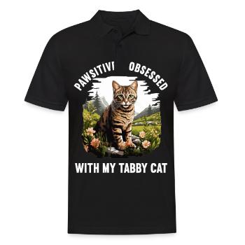 Tabby Kitten Tabby Cat - Men's Polo Shirt - black - Front - Kai (181cm)