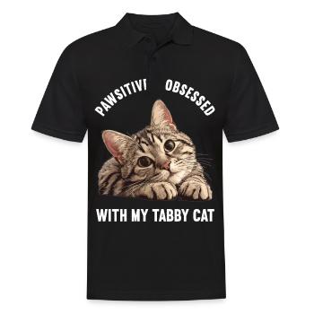 Tabby Kitten Tabby Cat - Men's Polo Shirt - black - Front - Kai (181cm)
