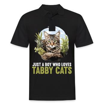 Tabby Kitten Tabby Cat - Men's Polo Shirt - black - Front - Kai (181cm)