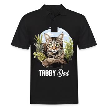 Tabby Kitten Tabby Cat - Men's Polo Shirt - black - Front - Kai (181cm)