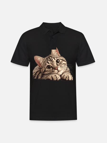 Tabby Kitten Tabby Cat - Men's Polo Shirt - black