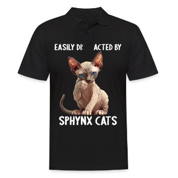 Sphynx Kätzchen Sphynx Katze - Männer Poloshirt - Schwarz - Vorne - Kai (181cm)