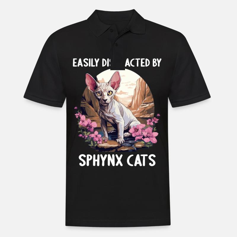 Sphynx Kätzchen Sphynx Katze - Männer Poloshirt - Schwarz
