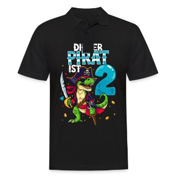 2nd Birthday Pirates - Men's Polo Shirt - black - Front - Kai (181cm)