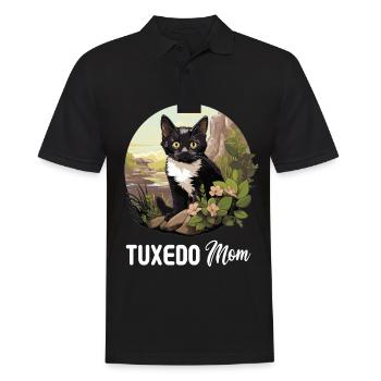 Tuxedo Kätzchen Tuxedo Katze - Männer Poloshirt - Schwarz - Vorne - Kai (181cm)