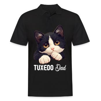 Tuxedo Kätzchen Tuxedo Katze - Männer Poloshirt - Schwarz - Vorne - Kai (181cm)